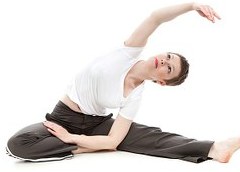 woman doing yoga