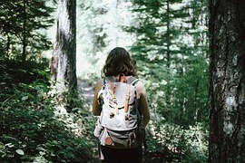 woman hiking
