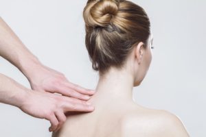 having a back massage